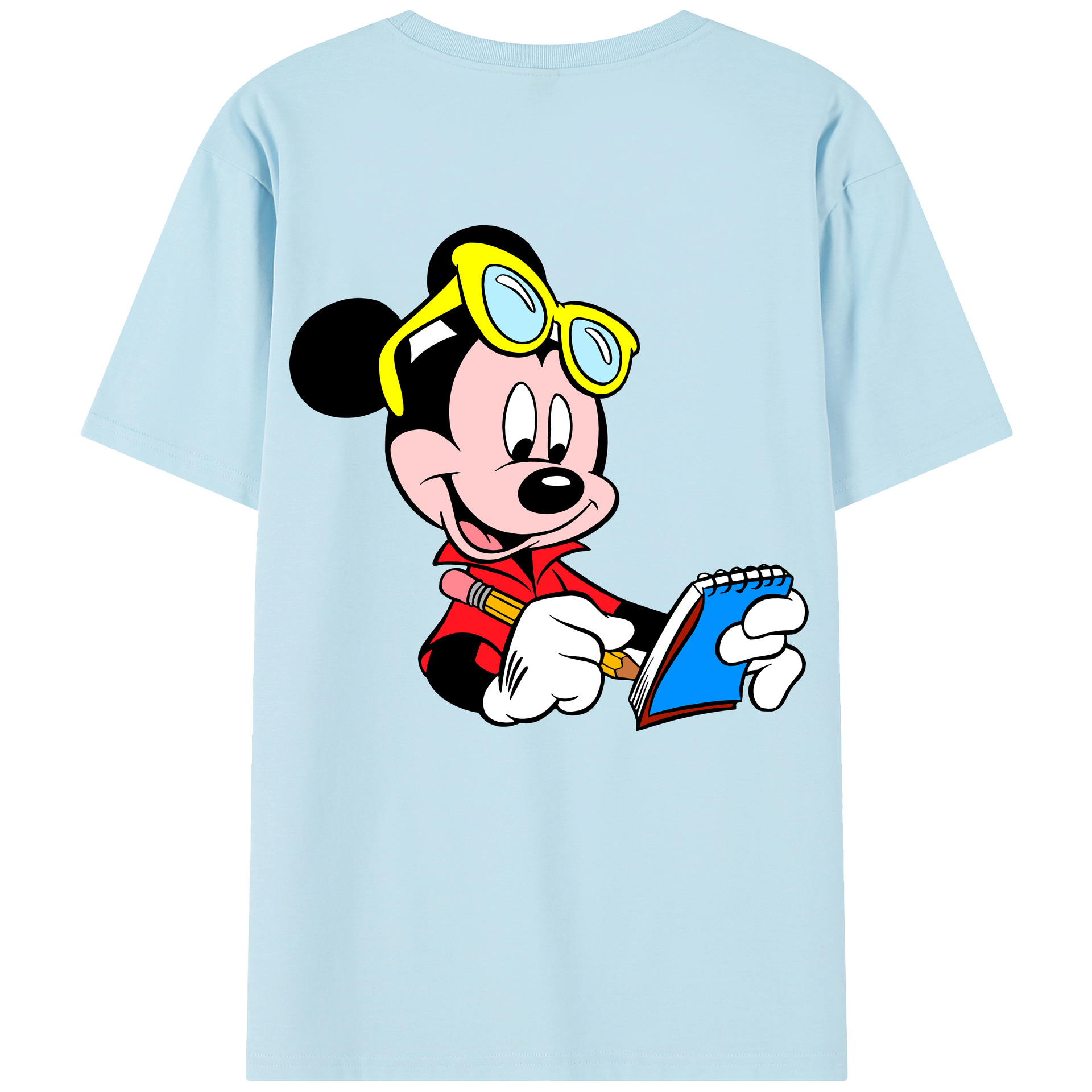 （画像用） ミッキーマウス Mickey Mouse 綿100％半袖Tシャツ（背面プリント）